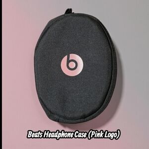 Beats Black Headphone Case with Pink Logo